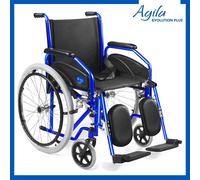 Sedia a Rotelle pieghevole con pedane elevabili carrozzina AGILA EVOLUTION PLUS