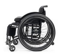 Sedia a Rotelle Pieghevole Leggera ad Autospinta,carrello da viaggio | Pedane elevabili regolabili,con Freno Manuale e Leva for Gradini,per tutti i terreni leggeri(A,W38cm/15in)