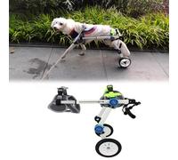 Sedia a rotelle portatile per lesioni alle gambe posteriori - Carrello regolabile a due ruote per riabilitazione pieghevole per cani di piccola taglia (XXXSXXSXSSML)