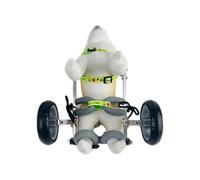 Sedia a rotelle regolabile a 2 ruote per animali domestici paralizzati, carrello di supporto leggero per la mobilità dei gatti, ideale per zampe posteriori ferite, aiuto per il recupero di piccole