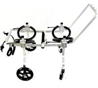 Sedia a rotelle regolabile a 4 ruote per cani di piccola taglia, carrello di mobilità per supporto per zampe posteriori, ideale per animali con disabilità, migliora la mobilità per disabilità delle