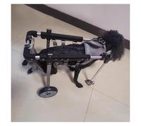 Sedia a rotelle regolabile a 4 ruote per cani di piccola taglia, supporto completo per gambe posteriori, migliora l'indipendenza e il comfort degli animali domestici, design in metallo resistente