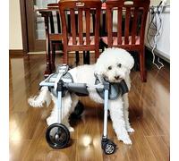 Sedia a rotelle regolabile a 4 ruote per cani disabili, supporto completo per la mobilità, supporto per gamba posteriore, ginocchiera per LCA strappata, strumento ideale per passeggiate con cani