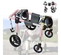 Sedia a rotelle regolabile a 4 ruote per cani, leggero, ausilio per la mobilità degli animali domestici feriti, disabili o posteriori deboli - Supporto ideale per cani per una maggiore mobilità e
