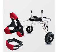 Sedia a rotelle regolabile leggera con imbracatura, passeggino a 2 ruote per cani di taglia piccola e media con supporto per le gambe posteriori, ideale per artrite e aiuto per la mobilità (XS)