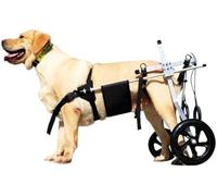 Sedia a rotelle regolabile per animali domestici disabili, in alluminio, per supporto gamba posteriore, aiuto per la mobilità del cane di taglia grande/piccola, perfetto per disabilità alle gambe