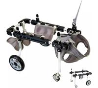 Sedia a rotelle regolabile per cani, 4 ruote, supporto completo per cani e gatti di piccola e grande taglia