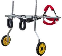 Sedia a rotelle regolabile per cani a 2/4 ruote, supporto per cani di piccola taglia, durevole, leggero, per una maggiore mobilità