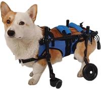 Sedia a rotelle regolabile per cani a 4 ruote, carrello in alluminio, supporto per cani disabili, passeggino leggero per una maggiore mobilità e comfort