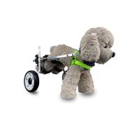 Sedia a rotelle regolabile per cani, carrello in alluminio per cani e gatti feriti, piccolo camminatore riabilitativo con ruote resistenti per supporto della mobilità