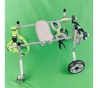 Sedia a rotelle regolabile per cani con 4 ruote, in lega di alluminio, per cani di piccola e media taglia