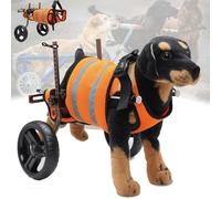 Sedia a rotelle regolabile per cani di piccola e media taglia, supporto per gambe posteriori, supporto per la mobilità, passeggino per animali domestici, con 2 ruote per supporto per gambe e fianchi
