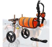 Sedia a rotelle regolabile per cani di piccola e media taglia, supporto per la mobilità a 2 ruote per gambe posteriori, tutore per gambe e fianchi, ideale per la mobilità del cane (marrone)
