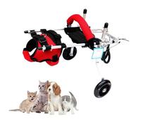 Sedia a rotelle regolabile per cani e gatti disabili, carrello di supporto a 2 ruote per artrite, invecchiamento o infortuni, aiuto per la mobilità