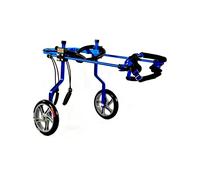 Sedia a rotelle regolabile per cani - Supporto pieghevole a 2 ruote per cani e gatti di piccola taglia con zampe posteriori deboli - Aiuto alla mobilità per animali disabili