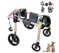 Sedia a rotelle regolabile per gambe posteriori, leggera a 4 ruote, con supporto per la mobilità, supporto per gambe e anca per il recupero degli animali domestici e aiuto per la mobilità