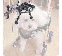 Sedia a rotelle regolabile per il supporto della gamba posteriore, carrello leggero per cani con debolezza, supporto completo per cani con passeggini per una maggiore mobilità