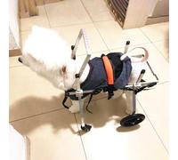 Sedia a rotelle regolabile per supporto della mobilità, leggera e resistente, aiuto per animali domestici con disabilità della gamba anteriore o posteriore, migliora la qualità della vita