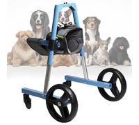 Sedia a rotelle regolabile per zampe anteriori, 4 ruote, supporto per la mobilità del cane, con cinghie di supporto e supporto per l'anca, ideale per cani con debolezza della gamba anteriore