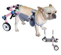 Sedia a rotelle regolabile per zampe posteriori - Aiuto alla mobilità per animali domestici feriti o artritici, migliora il comfort e il recupero