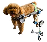 Sedia a rotelle regolabile per zampe posteriori - Aiuto alla mobilità per animali domestici feriti o artritici, migliora il comfort e il recupero