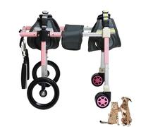 Sedia a rotelle regolabile per zampe posteriori, leggera, 4 ruote, con supporto per la mobilità e la riabilitazione, tutore per gambe e anca per animali domestici