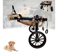 Sedia a rotelle regolabile per zampe posteriori, leggera, con bretelle per gambe e supporto per fianchi, aiuto per la mobilità a 2 ruote per cani di taglia media