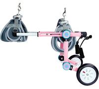 Sedia a rotelle regolabile per zampe posteriori, pieghevole, per cani disabili con disabilità alle gambe posteriori, per migliorare la mobilità e il supporto