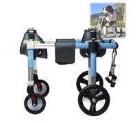 Sedia a rotelle regolabile per zampe posteriori, supporto per cani feriti/paralizzati, supporto per cani di taglia piccola, media e grande (M, blu) per migliorare la mobilità e il comfort