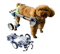 Sedia a rotelle regolabile pieghevole per cani di piccola e media taglia - Carrello di supporto portatile per le gambe della schiena per problemi alla colonna vertebrale XS Size Doggy Mobility Aid