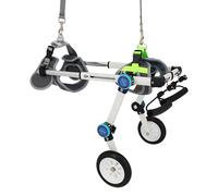 Sedia a rotelle regolabile, supporto per la mobilità degli animali domestici per cani disabili, imbracatura posteriore con scanalature, pneumatici ammortizzanti, design leggero e resistente per un