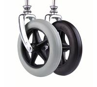 Sedia a rotelle, Ruote anteriori girevoli for sedia a rotelle con forcella di ricambio, confezione da 2, multicolore, 6-8 pollici(Schwarz,7inch/17cm)