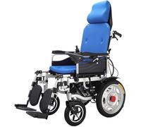 Sedia A Rotelle Sedia A Rotelle Elettrica Pieghevole Leggera, Sedia A Rotelle Elettrica con Poggiatesta, con Schienale Richiudibile E Doppio Motore Potente Trasit Travel Portatile per Disab, B