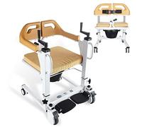 Sedia a rotelle trasferimento pazienti, Sedia a rotelle montascale pazienti, Sedia a rotelle Doccia Trasporto Multifunzione, Sedia a rotelle Trasporto Home Shifter con Sedile Diviso a 180° Anziani