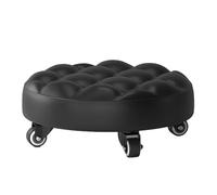 Sedia a rullo, sgabello con ruote, sgabello basso rotondo in pelle PU, sgabello da lavoro a basso livello, sedile meccanico per riparazioni auto, officina e uso domestico, facile da spostare e riporre