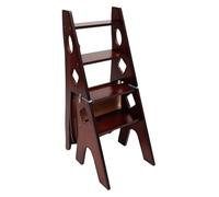 Sedia a scala, 34x44,5x87 cm Scala da biblioteca pieghevole, Sedia da biblioteca pieghevole, Sgabello pieghevole a 4 gradini, Scaletta-sedia pieghevole Può essere utilizzata in ambienti interni ed