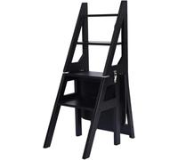 Sedia A Scala per Biblioteca Pieghevole per Impieghi Gravosi Sedia A Gradini A Doppio Uso Sgabello Pieghevole Scale A Pioli Multiuso per Supporto per Fiori Rampicanti, B