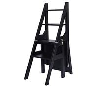 Sedia a scala pieghevole portatile per biblioteca, sgabello convertibile a 4 gradini, sgabello multifunzionale e supporto espositivo per adulti, ufficio, casa, cucina, esterno, supporto per piant