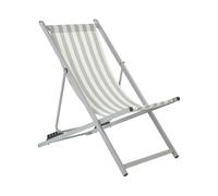 Sedia a sdraio alluminio bianco e grigio LOCRI II