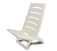 Sedia a sdraio bassa in plastica colorata pieghevole per solarium, giardino o spiaggia