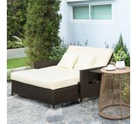Sedia a sdraio e sedia a dondolo da patio Descrizione:Non ?mai troppo tardi per creare il giardino dei tuoi sogni! Il nostro divanetto da giardino Outsunny ?perfetto in ogni occasione, soprattutto se