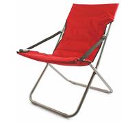 Sedia a Sdraio Imbottita Canapone Pieghevole in Metallo Soriani Rossa