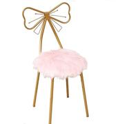 Sedia A Sdraio Individuale Ragazza Farfalla Papillon Trucco Sgabello Camera da Letto Toeletta Sedia per Il Trucco Poltrona d'oro Ferro Arte Metallo Chiodo Sgabello Sedia Decorativa, Pink