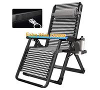 Sedia a sdraio oversize - Sedia a sdraio con serratura per giardino e esterni, sedia a sdraio pieghevole da spiaggia, supporta 200 kg, comoda sdraio per il relax