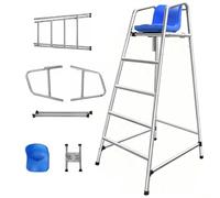 Sedia a sdraio per bagnino, altezza 180 cm, con braccioli, in acciaio inossidabile 304, peso massimo 300 kg, sgabello da bar per patio, spiaggia, parco acquatico, lago