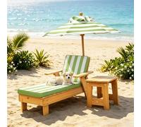 Sedia A Sdraio Per Bambini Da Esterno, Cuccia Per Cani Da Esterno | Arredamento Da Giardino Moderno E Minimalista, Con Ombrellone E Tavolino, Per Piscina, Spiaggia E Cortile(Green)