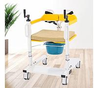 Sedia a sdraio per pazienti con sollevamento paziente, portatile, con secchio rimovibile e imbottita, per anziani disabili