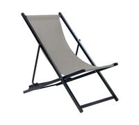 Sedia a sdraio pieghevole e reclinabile per esterno grigio Locri II