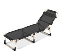 Sedia a sdraio pieghevole, extra large, sedia reclinabile pieghevole, sedia reclinabile da giardino, supporto regolabile, 150 kg