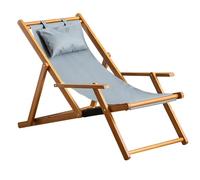 Sedia a sdraio pieghevole Zero Gravity extra large, spessa, portatile, da spiaggia e balcone, con regolazione a 4 velocità, design in legno massello per il massimo comfort e relax.
